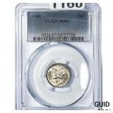 1941 Mercury Silver Dime PCGS MS67