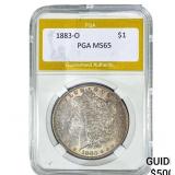 1883-O Morgan Silver Dollar PGA MS65