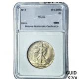 1944 Walking Liberty Half Dollar NNC MS66