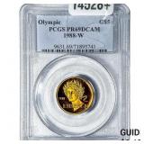 1988W 1/4oz Gold Commemorative $5-Olympic PR69