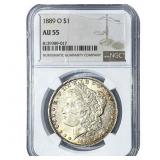 1889-O Morgan Silver Dollar NGC AU55