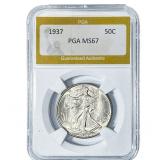 1937 Walking Liberty Half Dollar PGA MS67