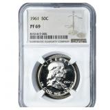 1961 Franklin Half Dollar NGC PF69
