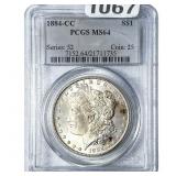 1884-CC Morgan Silver Dollar PCGS MS64