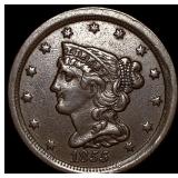 1855 Braided Hair Half Cent CLOSELY UNCIRCULATED