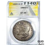 1888-S Morgan Silver Dollar ANACS EF45