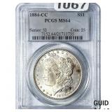1884-CC Morgan Silver Dollar PCGS MS64