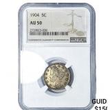 1904 Liberty Victory Nickel NGC AU50