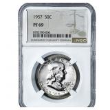 1957 Franklin Half Dollar NGC PF69