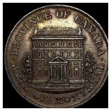 1844 Province of Canada Half Penny Token CLOSELY U