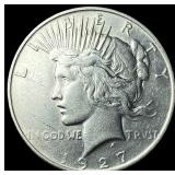 1927-D Silver Peace Dollar NEARLY  UNCIRCULATED
