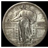 1917 TYPE 1 Silver Standing Liberty Quarter  NEAR