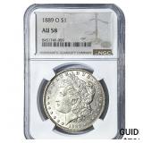1889-O Morgan Silver Dollar NGC AU58