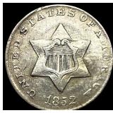 1852 Silver Three-Cent Piece CLOSELY UNCIRCULATED