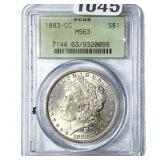 1883-CC Morgan Silver Dollar PCGS MS633