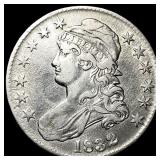 1832 Capped Bust Silver Half Dollar CLOSELY  UNCI