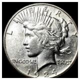 1924-S Silver Peace Dollar CHOICE BU
