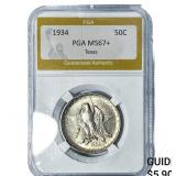 1934 Texas Half Dollar PGA MS67+