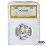 1932 Washington Silver Quarter PGA MS65