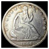 1860-S Silver Half Dollar NEARLY UNCIRCULATED