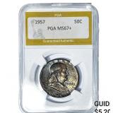 1957 Franklin Half Dollar PGA MS67+