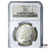 1878 8TF Morgan Silver Dollar NGC MS61 VAM-12