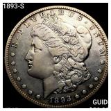 1893-S Morgan Silver Dollar NEARLY UNCIRCULATED