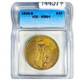 1926-S $20 Gold Double Eagle ICG MS64