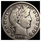 1894-S Silver Barber Half Dollar LIGHTLY CIRCULATE