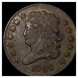 1828 13 Stars Copper Half Cent CLOSELY UNCIRCULATE