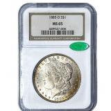 1885-O CAC Morgan Silver Dollar NGC MS65