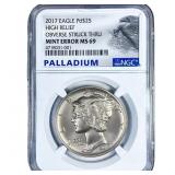 2017 $25 1oz Palladium Eagle NGC MS69 Mint Error