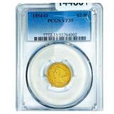 1854-O $2.50 Gold Quarter Eagle PCGS VF35