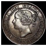 1858 Canada Large Cent Victoria CLOSELY UNCIRCULAT