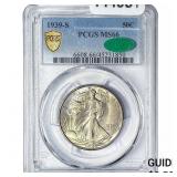 1939-S CAC Walking Liberty Half Dollar PCGS MS66