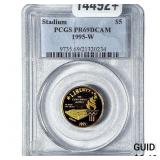 1995W 1/4oz Gold Commemorative $5-Stadium PR69