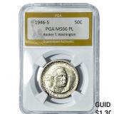 1946-S Booker T Half Dollar PGA MS66 PL