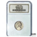 1951 Jefferson Nickel NGC PF67 Cameo