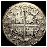 1717 Colonial Spain Silver 2 Reales HIGH GRADE