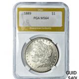 1889 Morgan Silver Dollar PGA MS64