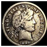1896-S Silver Barber Dime LIGHTLY CIRCULATED