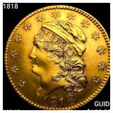 1818 $5 Gold Half Eagle CHOICE BU+