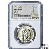 1936-S Bay Bridge Half Dollar NGC MS65