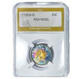 1916-D Barber Quarter PGA MS65