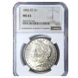 1883-CC Morgan Silver Dollar NGC MS63
