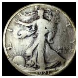 1921 Silver Walking Liberty Half Dollar  LIGHTLY