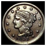 1851 Braided Hair Large Cent CLOSELY  UNCIRCULATE
