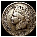 1908-S INDIAN CENT LIGHTLY CIRCULATED