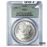 1884-O Morgan Silver Dollar PCGS MS64