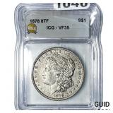1878 8TF Morgan Silver Dollar ICG VF35